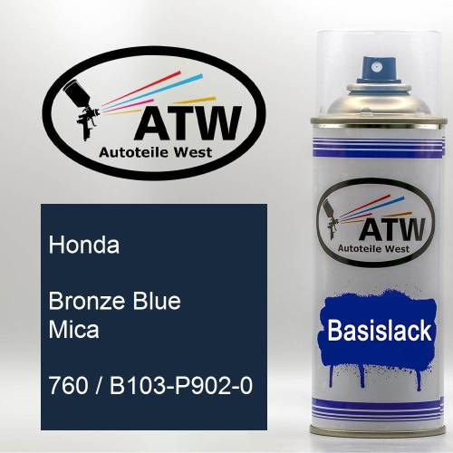 Honda, Bronze Blue Mica, 760 / B103-P902-0: 400ml Sprühdose, von ATW Autoteile West.